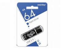 64GB USB Flash, SmartBuy Glossy черный, SB64GBGS-K