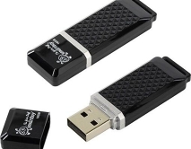 USB Flash, SmartBuy Quartz 16GB черный, SB16GBQZ-K