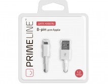 Кабель Prime Line Lightning - USB белый, 7201, 1.2м 