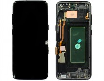 Дисплей Samsung G950F Galaxy S8 + тачскрин + рамка черный (AMOLED Оригинал/Замененное стекло) 