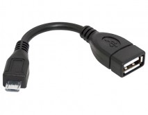 OTG Defender microUSB - USB, 8см, черный, 87300 
