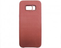 Чехол Samsung G955F Galaxy S8+ Suede (темно-розовый) 