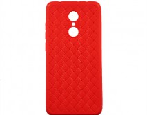 Чехол Xiaomi Redmi 5 плетеный красный 