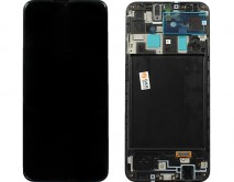 Дисплей Samsung A205FN Galaxy A20 + тачскрин + рамка черный (GH82-19571A) (Service Pack 100%) 
