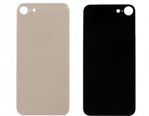 Задняя крышка (стекло) iPhone 8 (4.7) (c увеличенным вырезом под камеру) золото 1кл 