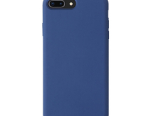 Чехол iPhone 7/8 Plus Liquid Silicone FULL (темно-синий)