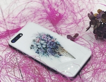 Чехол iPhone X/XS Цветы в рожке в ассортименте