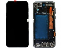 Дисплей Samsung G970F Galaxy S10e + тачскрин + рамка черный (AMOLED LCD Оригинал/Замененное стекло)