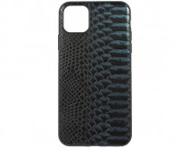 Чехол iPhone 11 Pro Max Leather Reptile (синий)