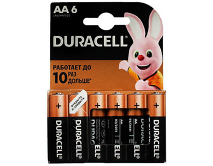 Батарейка AA Duracell LR06 6-BL, цена за 1 упаковку 
