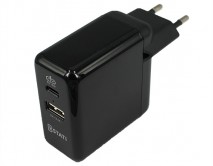 СЗУ-1USB + USB-C Kstati QC016, 30W, черный