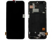 Дисплей Samsung A405F Galaxy A40 + тачскрин + рамка черный (AMOLED LCD Оригинал/Замененное стекло)