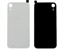 Задняя крышка (стекло) iPhone XR (с увеличенным вырезом) белая 1 класс 