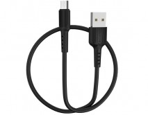 Кабель Borofone BX16 microUSB - USB черный, 1м