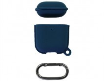Чехол AirPods 1/2 Leather Hang Case (темно-синий)
