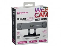 Веб-камера Defender G-lens 2599 FullHD 1080p, 2МП, черная, 63199