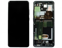 Дисплей Samsung G988B Galaxy S20 Ultra + тачскрин + рамка черный (GH82-26032A) (Service Pack 100%)