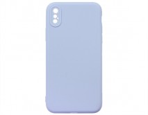 Чехол iPhone X/XS Силикон Matte 2.0mm (лиловый) 