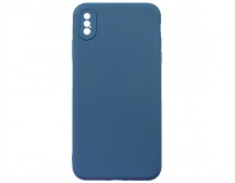 Чехол iPhone XS Max Силикон Matte 2.0mm (синий) 