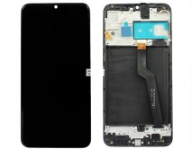 Дисплей Samsung A105F/DS Galaxy A10 (РФ) + тачскрин + рамка черный (TFT LCD Оригинал/Замененное стекло)