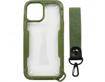 Чехол iPhone 12 Pro Max Armor Carbon (зеленый)
