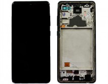 Дисплей Samsung A725F Galaxy A72 + тачскрин + рамка черный (GH82-25460A) (Service Pack 100%)