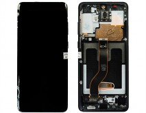 Дисплей Samsung G985F Galaxy S20 Plus + тачскрин + рамка черный (AMOLED LCD Оригинал/Замененное стекло)