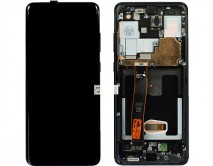 Дисплей Samsung G988B Galaxy S20 Ultra + тачскрин + рамка черный (AMOLED LCD Оригинал/Замененное стекло)