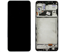 Дисплей Samsung A225F Galaxy A22 + тачскрин + рамка черный (GH82-25944A) (Service Pack 100%)