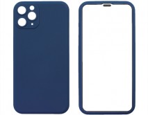 Защита 360 iPhone 11 Pro синяя (защитное стекло+задняя крышка)