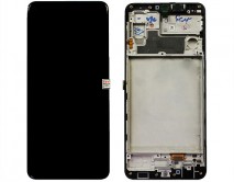 Дисплей Samsung M325F Galaxy M32 + тачскрин + рамка черный (GH82-25981A) (Service Pack 100%)