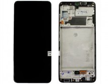 Дисплей Samsung A325F Galaxy A32 + тачскрин + рамка черный (AMOLED LCD Оригинал/Замененное стекло) 