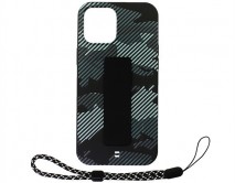 Чехол iPhone 12 Pro Max Камуфляж с держателем (черный)