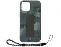 Чехол iPhone 12 Pro Max Камуфляж с держателем (серый)