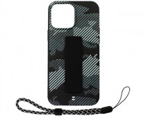 Чехол iPhone 13 Pro Max Камуфляж с держателем (черный)