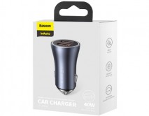 АЗУ-2USB Baseus Golden Contactor Pro Dual Quick Charger Car Charger 40W серый (CCJD-A0G)