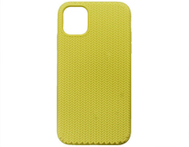 Чехол iPhone 11 SC Full Плетеный (желтый)