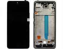 Дисплей Samsung A536B Galaxy A53 + тачскрин + рамка черный (AMOLED Оригинал/Замененное стекло) 
