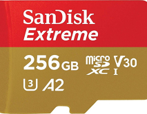 Карта памяти MicroSDXC SanDisk Extreme 256GB cl10 R/W 190/130MB/s, SDSQXAV-256G-GN6MN