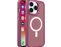Чехол iPhone 14 Plus/15 Plus Matte Case MagSafe (бордовый)