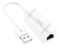 Переходник USB - RJ45 HOCO UA22, ethernet adapter, 100 Mbps, белый 