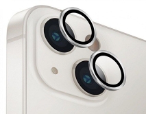 Защитная накладка на камеру iPhone 14/14 Plus серебристая (комплект 2шт) 