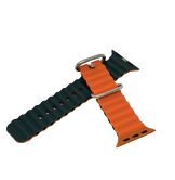 Ремешок Watch Series 38mm/40mm double color sea silicone оранжевый-зеленый #3