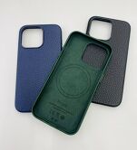 Чехол iPhone 13 Pro Max Classic Leather (темно-зеленый)