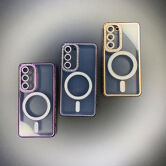 Чехол Samsung S22 Glitter MagSafe (фиолетовый)